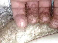 Trením wifes mäkké brucho, chlpatý mačička